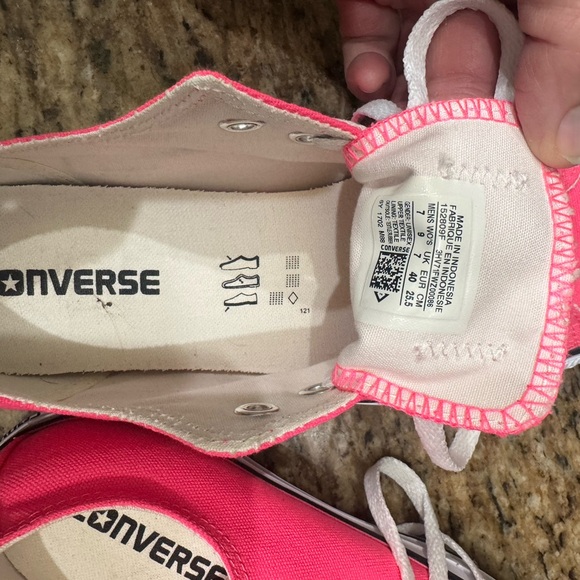 Converse Neon Pink Canvas Shoes - Picture 2 of 3